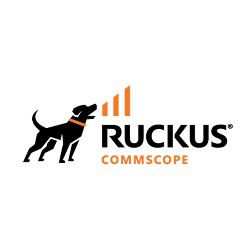 RUCKUS logo black orange